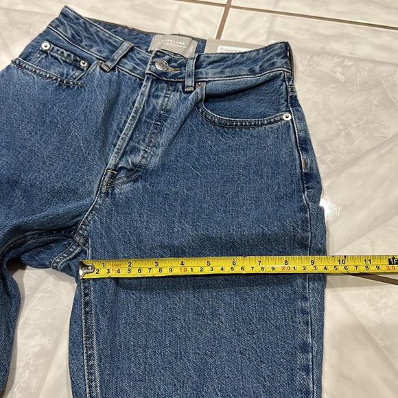 NWT Everlane 90’s Curvy High Rise Crop Denim Light Wash Jeans Women’s Size 25 - Picture 11 of 12